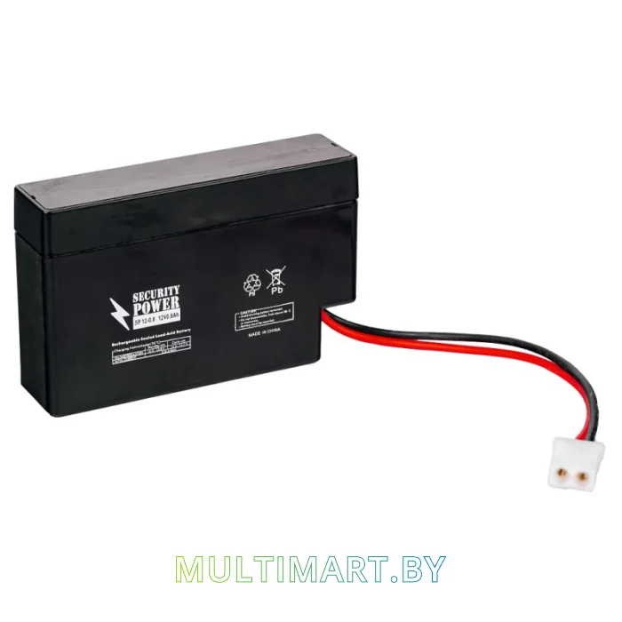 Аккумулятор для ИБП Security Power SP 12-0.8 (12В/0.8 А·ч)